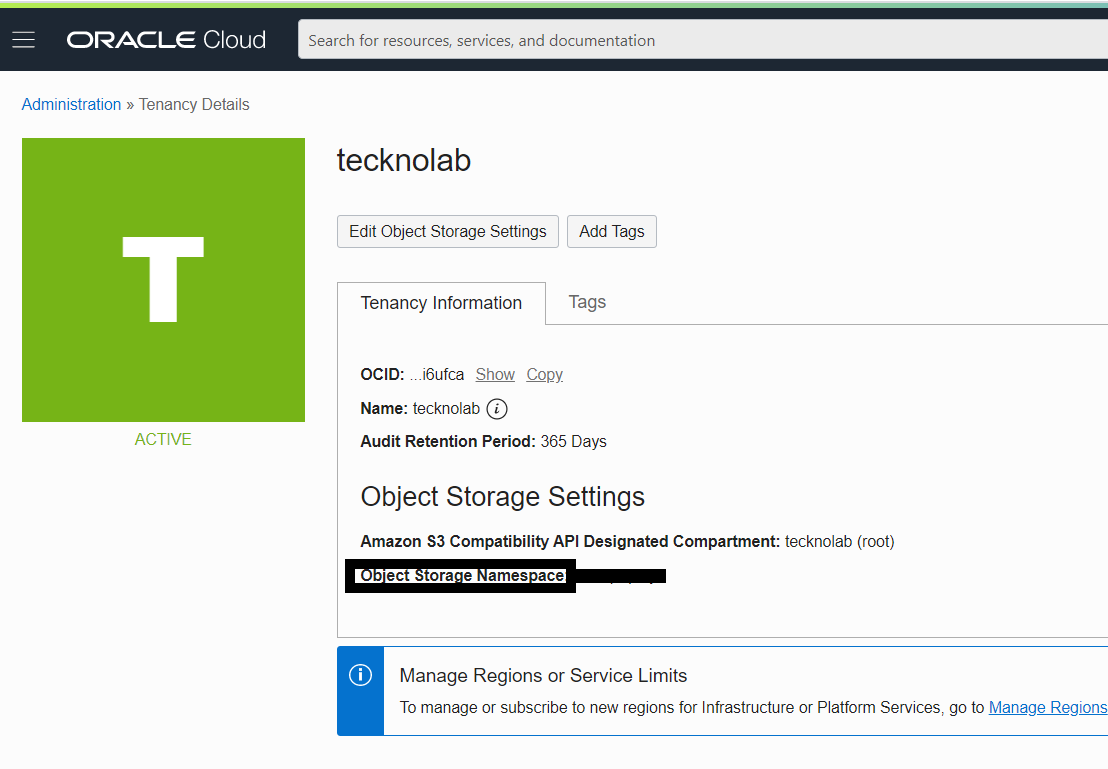 Oracle cloud with Tecknolab